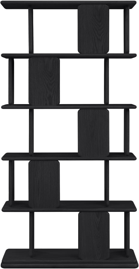 Nexa Solid Wood Bookcase / Shelving in Black - 77065Black
