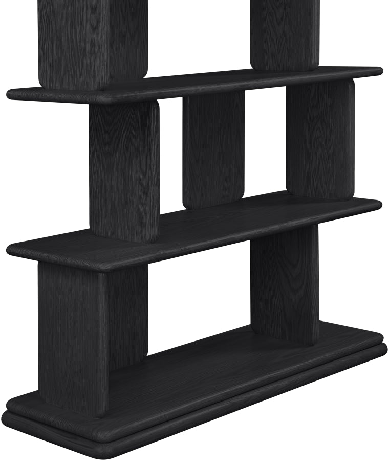 Nexa Solid Wood Bookcase / Shelving in Black - 77065Black