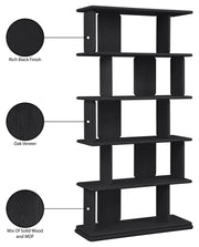 Nexa Solid Wood Bookcase / Shelving in Black - 77065Black