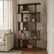 Nexa Solid Wood Bookcase / Shelving in Brown - 77065Brown