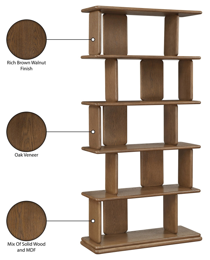 Nexa Solid Wood Bookcase / Shelving in Brown - 77065Brown