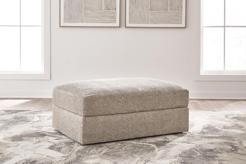 Nexora-Court Burlap Oversized Accent Ottoman - PC6800808