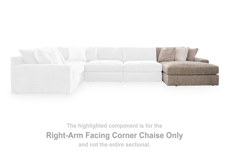 Nexora-Court Burlap Right-Arm Facing Corner Chaise - PC6800817