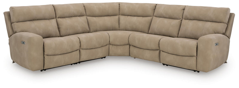 Next-Gen Durapella Sand 5-Piece Power Reclining Sectional - 61004S6