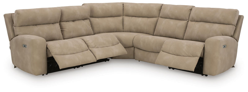 Next-Gen Durapella Sand 5-Piece Power Reclining Sectional - 61004S6