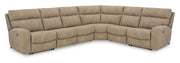 Next-Gen Durapella Sand 6-Piece Power Reclining Sectional - 61004S8
