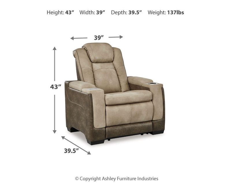 Next-Gen Durapella Sand Power Reclining Loveseat and Power Recliner - 22003U3
