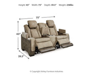 Next-Gen Durapella Sand Power Reclining Loveseat and Power Recliner - 22003U3
