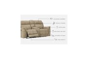 Next - Gen DuraPella Sand Power Reclining Loveseat with Console - Gate FurniturePower Reclining Loveseat
