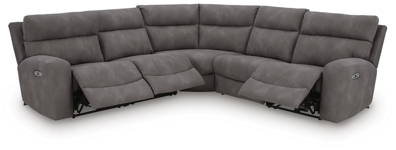 Next-Gen Durapella Slate 5-Piece Power Reclining Sectional - 61003S6