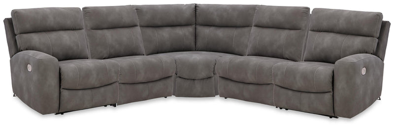 Next-Gen Durapella Slate 5-Piece Power Reclining Sectional - 61003S8