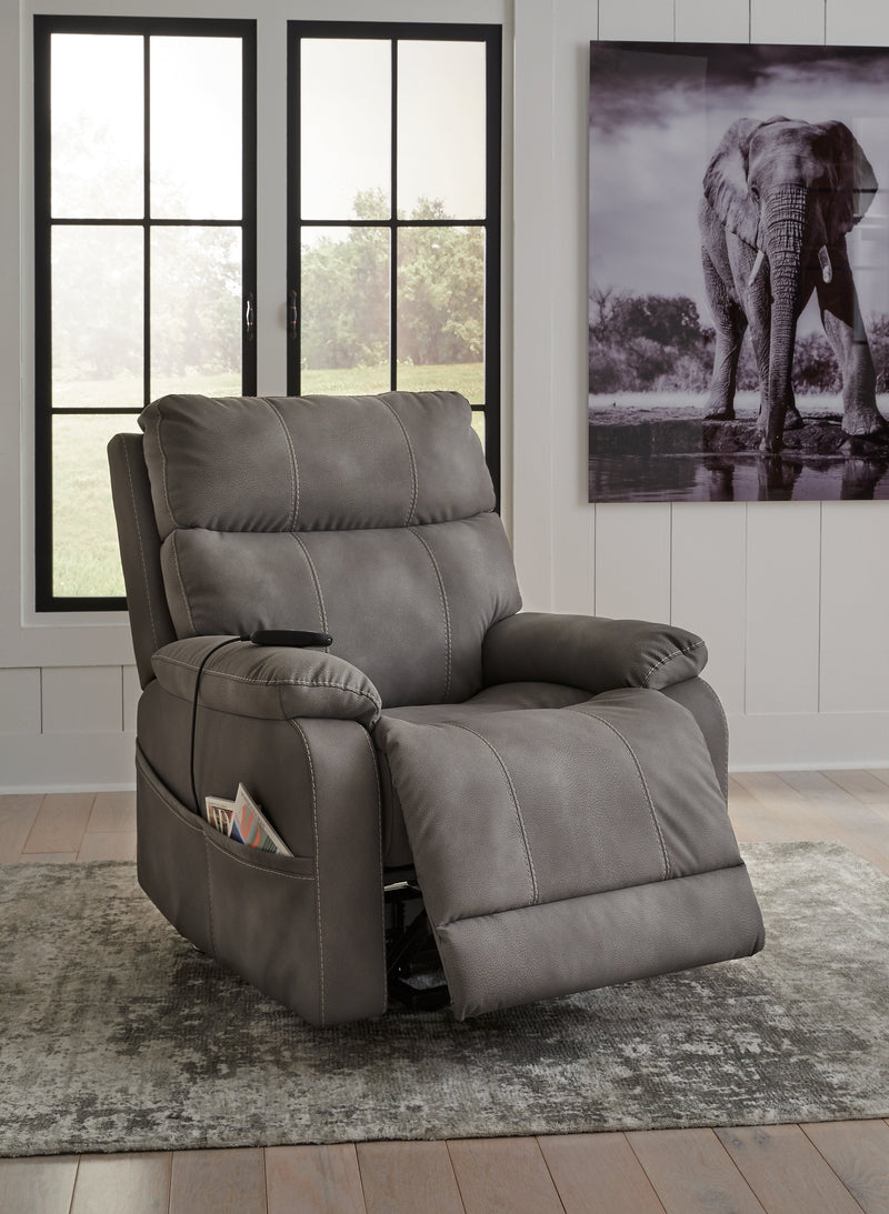 Next-Gen Durapella Slate Power Lift Recliner - 4070812