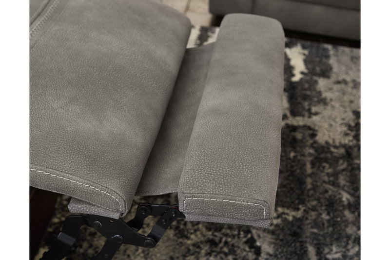 Next - Gen DuraPella Slate Power Reclining Loveseat with Console - Gate FurniturePower Reclining Loveseat