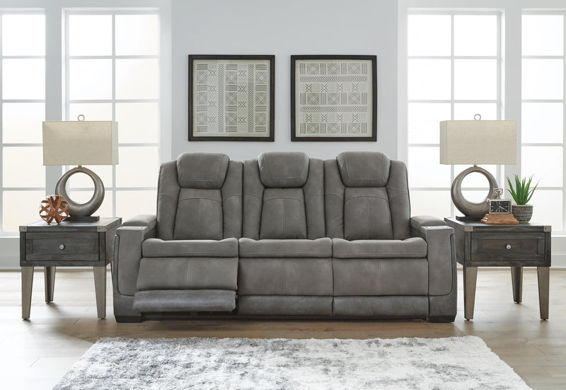 Next-Gen Durapella Slate Power Reclining Sofa and Power Recliner - 22004U3