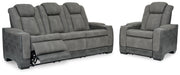 Next-Gen Durapella Slate Power Reclining Sofa and Power Recliner - 22004U3