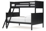 Nextonfort Black Twin over Full Bunk Bed - Gate FurnitureBunk Bed