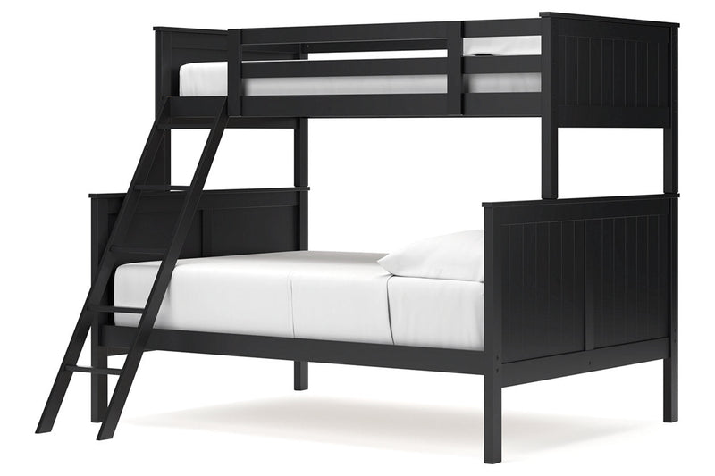 Nextonfort Black Twin over Full Bunk Bed - Gate FurnitureBunk Bed