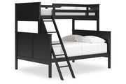 Nextonfort Black Twin over Full Bunk Bed - Gate FurnitureBunk Bed