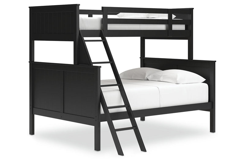 Nextonfort Black Twin over Full Bunk Bed - Gate FurnitureBunk Bed