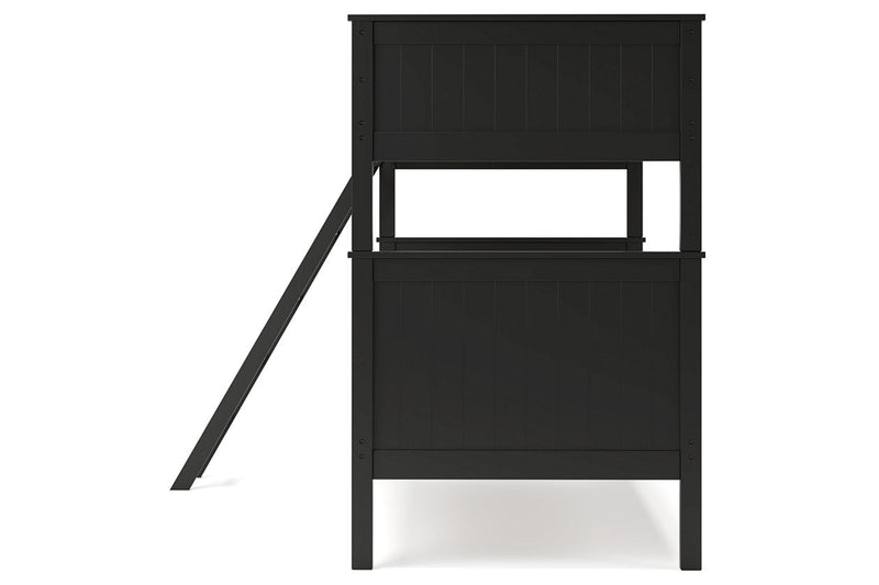 Nextonfort Black Twin over Twin Bunk Bed - Gate FurnitureBunk Bed