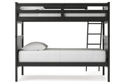 Nextonfort Black Twin over Twin Bunk Bed - Gate FurnitureBunk Bed