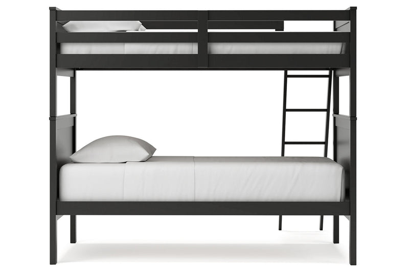 Nextonfort Black Twin over Twin Bunk Bed - Gate FurnitureBunk Bed