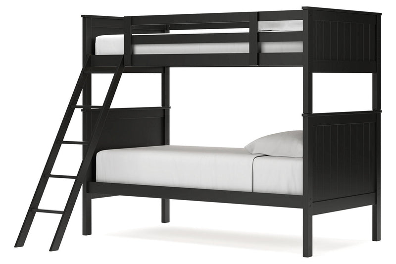 Nextonfort Black Twin over Twin Bunk Bed - Gate FurnitureBunk Bed