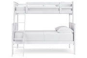 Nextonfort White Twin over Full Bunk Bed - Gate FurnitureBunk Bed