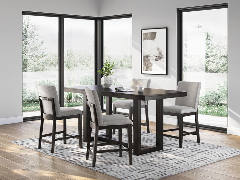 Neymorton Counter Height Dining Table and 4 Barstools - D618D5