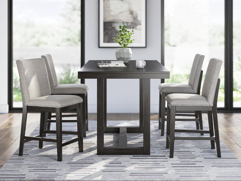 Neymorton Counter Height Dining Table and 4 Barstools - D618D5