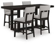 Neymorton Counter Height Dining Table and 4 Barstools - D618D5