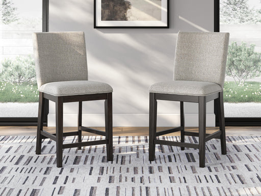 Neymorton Dark Grayish Brown Counter Height Barstool (Set of 2) - D618-124X2