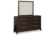 Neymorton Dark Grayish Brown Upholstered Panel Bedroom Set - Gate FurnitureBedroom Set