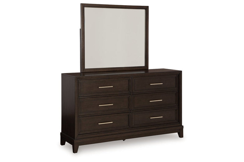 Neymorton Dark Grayish Brown Upholstered Panel Bedroom Set - Gate FurnitureBedroom Set