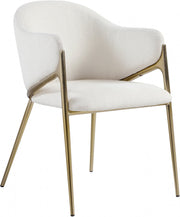 Nial Boucle Fabric Upholstered Dining Chair in Cream, Set of 2 - 559Cream-C