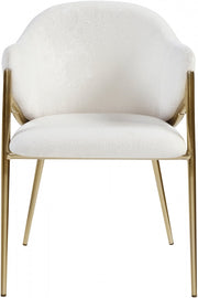 Nial Boucle Fabric Upholstered Dining Chair in Cream, Set of 2 - 559Cream-C
