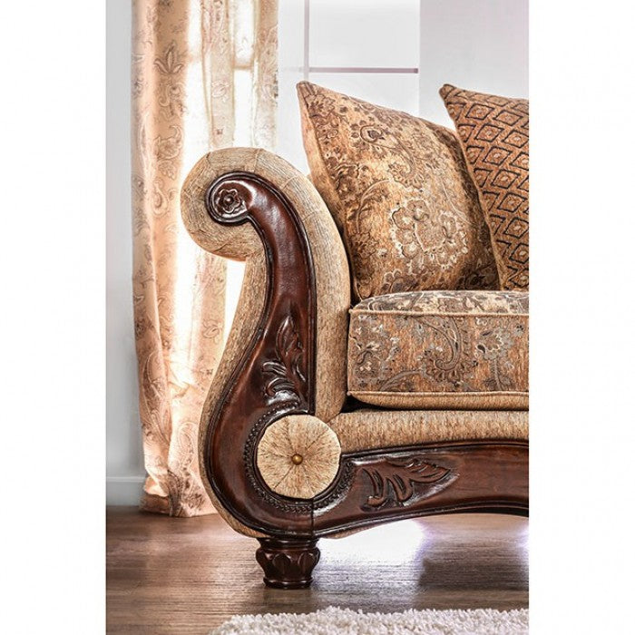 Nicanor Tan/Gold Sofa - SM6407-SF