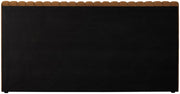 Nico Velvet King Bed Saddle - Gate FurnitureKing Bed