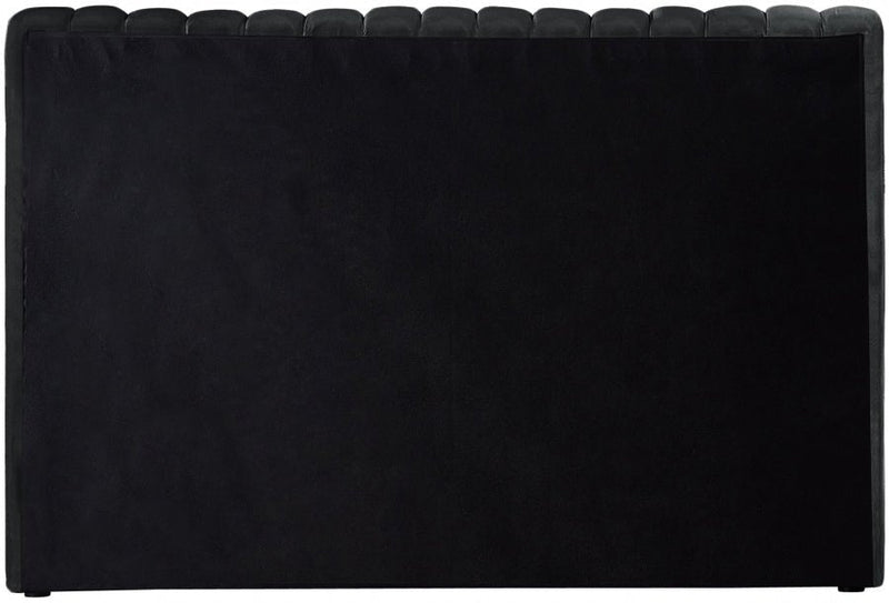 Nico Velvet Twin Bed Black - Gate FurnitureTwin Bed