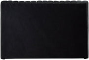 Nico Velvet Twin Bed Black - Gate FurnitureTwin Bed