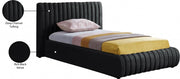 Nico Velvet Twin Bed Black - Gate FurnitureTwin Bed
