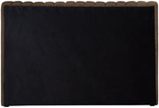 Nico Velvet Twin Bed Brown - Gate FurnitureTwin Bed