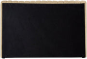 Nico Velvet Twin Bed Camel - Gate FurnitureTwin Bed