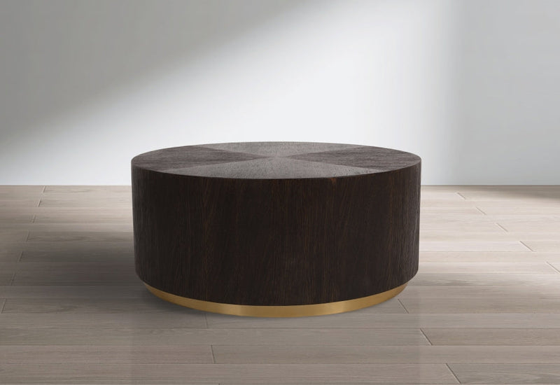 Nile Oak Wood Top And Metal Base Coffee Table in Brown - 218-C