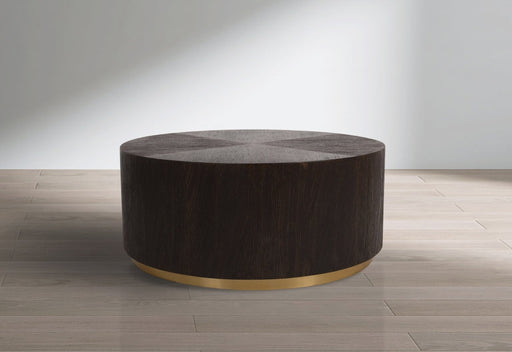 Nile Oak Wood Top And Metal Base Coffee Table in Brown - 218-C