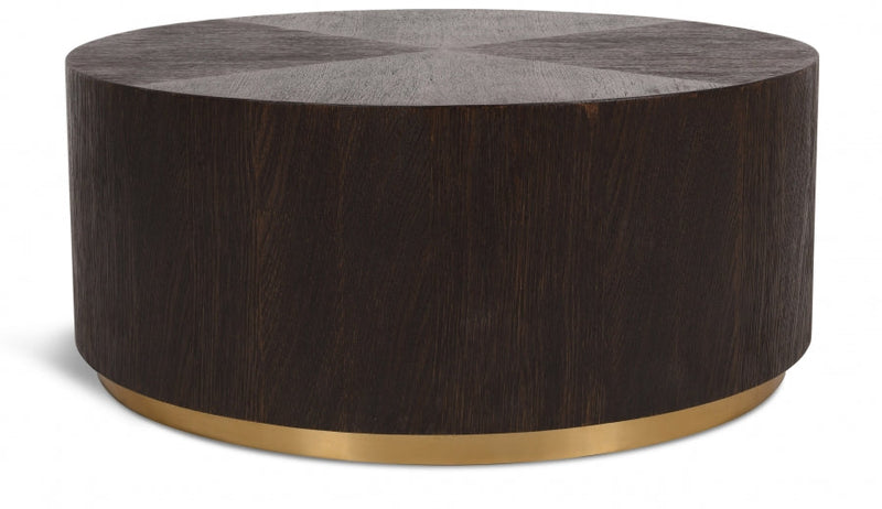 Nile Oak Wood Top And Metal Base Coffee Table in Brown - 218-C