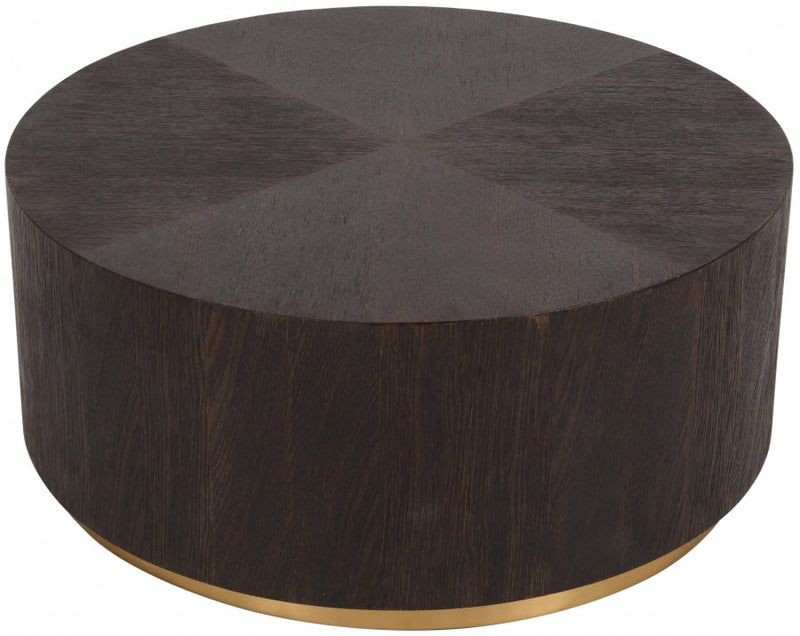 Nile Oak Wood Top And Metal Base Coffee Table in Brown - 218-C