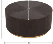 Nile Oak Wood Top And Metal Base Coffee Table in Brown - 218-C