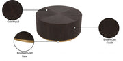 Nile Oak Wood Top And Metal Base Coffee Table in Brown - 218-C