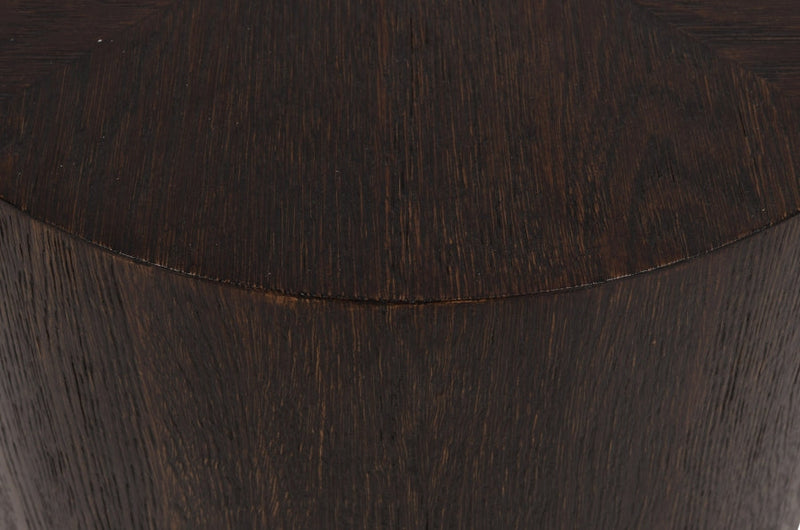 Nile Oak Wood Top And Metal Base End Table in Brown - 218-E